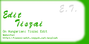 edit tiszai business card